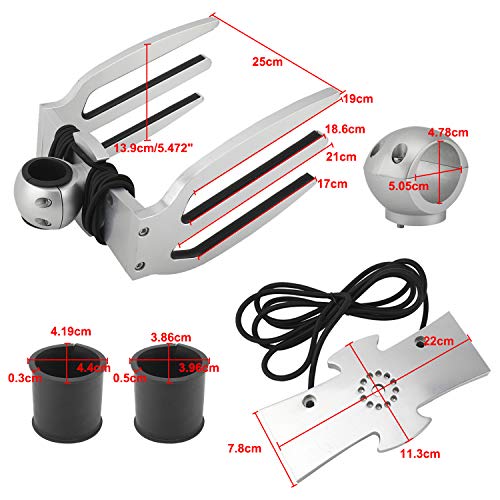 Yaegarden Rack Wakeboard, Tower Boat Board Racks, Wake Board Holder Bracket, Aluminum CNC Bat Wakeboard Tower Rack Surfboard (8303AA)