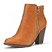DREAM PAIRS Women's Stylish Cowboy Chunky Block Heel Zipper Closure Ankle Booties