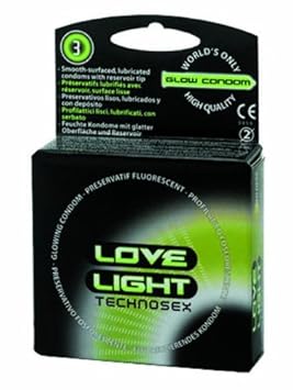 Leucht-Kondome 'Love Light' 3 St.