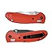 Benchmade - Griptilian 551 Knife, Serrated Drop-Point, Satin Finish, Orange Handle