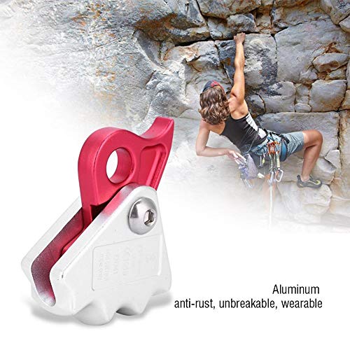 Wolfgo Climbing Figure-15KN Self-Braking Stop Descender for 9-12mm Rope Rescue Descender Rappel Ring Climbing Gear Belay Device Climbing for Rock Climbing Peak Rescue Aluminum Alloy