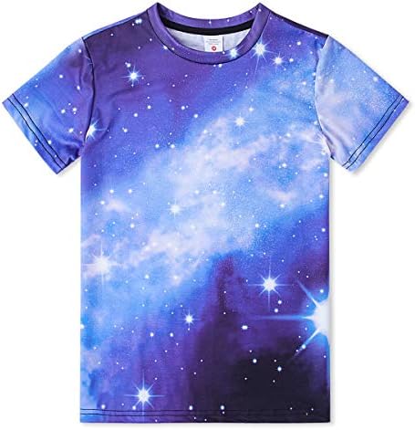 Enlifety Boys Girls Graphic T Shirts Funny 3D Printed Youth Top Tees Shirt Short Sleeve for Kids 6-16 Years