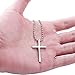FIBO STEEL Stainless Steel Cross Pendant Chain Necklace for Men Women, 22-24 inches