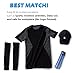 YISEVEN Adult's Sports Compression Arm Sleeves Basketball Shooting Shooter Sleeves Golf Football Accessories Baseball Sun UV Protection Running 3/4 Shirts – Men & Women Black (1 Pair)