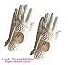 FINGER TEN Womens Ladies Golf Rain Gloves Pair Both Hand or 2 Pack Left Right Hand, Wet Hot Cool Grip, Fit Small Medium Large XL (White&Pink, Medium, Ambidextrous)