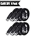 Cat 6 Ethernet Cable 3ft (6 Pack) (at a Cat5e Price but Higher Bandwidth) Flat Internet Network Cable - Cat6 Ethernet Patch Cable Short - Black Computer Cable with Snagless RJ45 Connectors primary