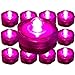 ~10 Pack~Hot Pink LED Submersible Battery Operated Tea Lights~Wedding, Party, Floral Arrangement, Centerpiece~BlueDot Trading
