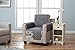 Adalyn Collection Deluxe Reversible Quilted Furniture Protector. Beautiful Print on One Side / Solid Color on the Other for Two Fresh Looks. By Home Fashion Designs Brand. (Chair, Charcoal)