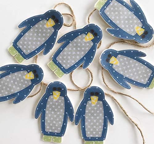 The Material Girls Christmas Penguin Bunting Garland Decoration 1.5 metres long
