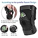 DISUPPO Hinged Knee Brace Support Women Men, Adjustable Open Patella Stabilizer for Sports Trauma, Sprains, Arthritis, ACL, Meniscus Tears, Ligament Injuries (Black, Large(14-15.5/35.5-40cm))