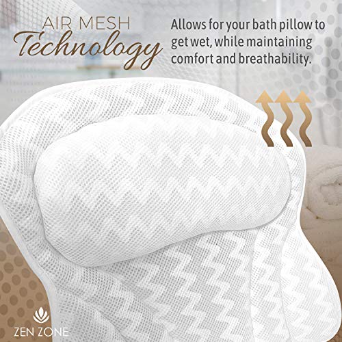 Luxurious Bath Pillow for Tub Ergonomic Bath Pillow for Neck and Back
