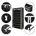 Blissun 10 Tiers Shoe Rack Shoe Storage Organizer Cabinet Tower with Nonwoven Fabric cover , Black