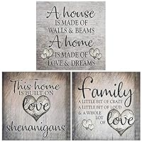 HaiMay 3 Pack DIY 5D Diamond Painting Kits for Adults Paint by Number Kits Full Drill Painting Diamond Pictures Arts Craft for Wall Decoration, Family Love (12x12inches)