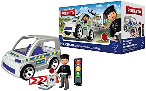efko Pokeeto Policeman with Car and Accessories