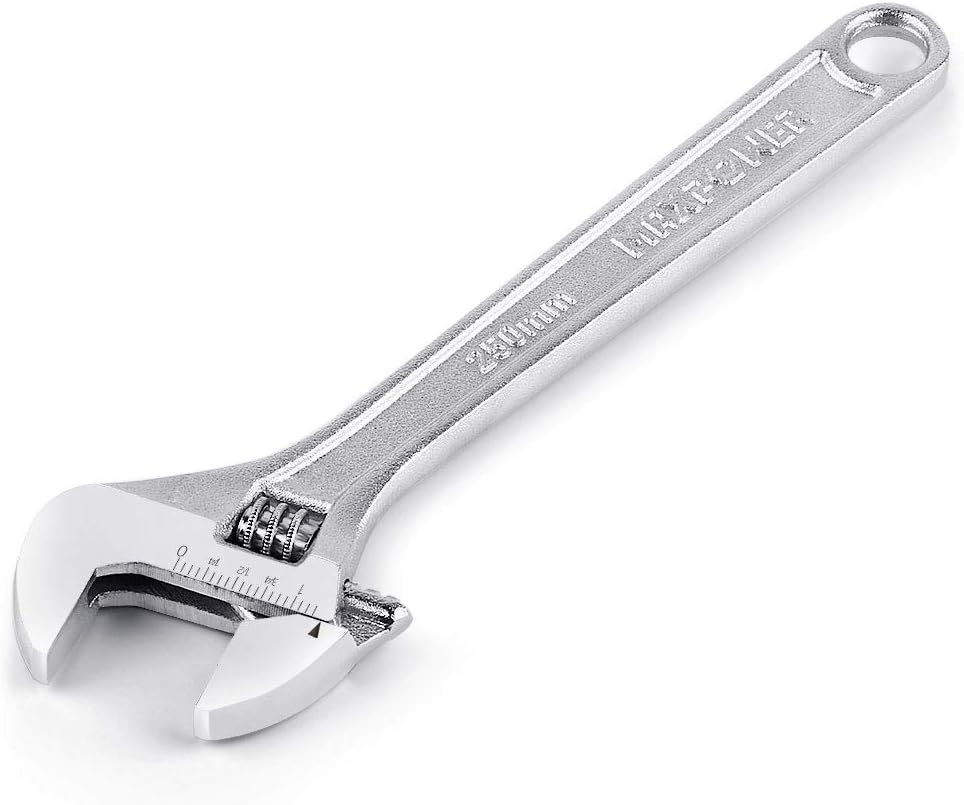 MAXPOWER 10Inch Adjustable Wrench, and Hardened Small