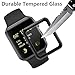 [For Series 2/3] SUPTMAX Screen Protector for Apple Watch Series 3 [3D Full Coverage] Apple Watch Screen Protector 42mm [Carbon Fiber Frame + Tempered Glass] (42mm, Black)