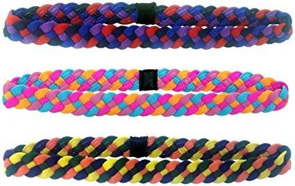Sports Headband with NO SLIP GRIP technology - #1 Choice for Athletes! - Perfect for Keeping Your Hair in Place while Running, Working Out, Yoga, Soccer, Softball, Basketball, Volyball or Any Sport (Passion Blue/Neon Orange/Volt)