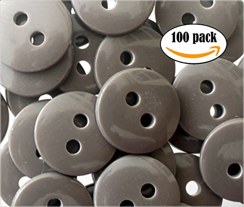 NDC Classic Gray Sewing Craft Buttons 100 Pack