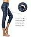 Flatik Women's Yoga Capri Leggings Running Pants Workout Leggings with Side Pocket