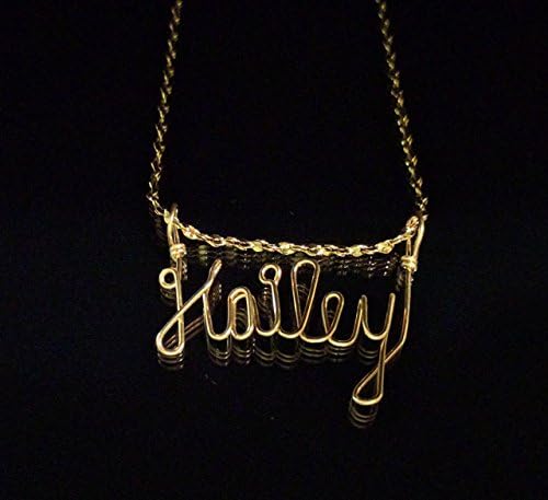 Hand Scripted 14K Gold Filled Personalized Name Necklace Hailey or Haily