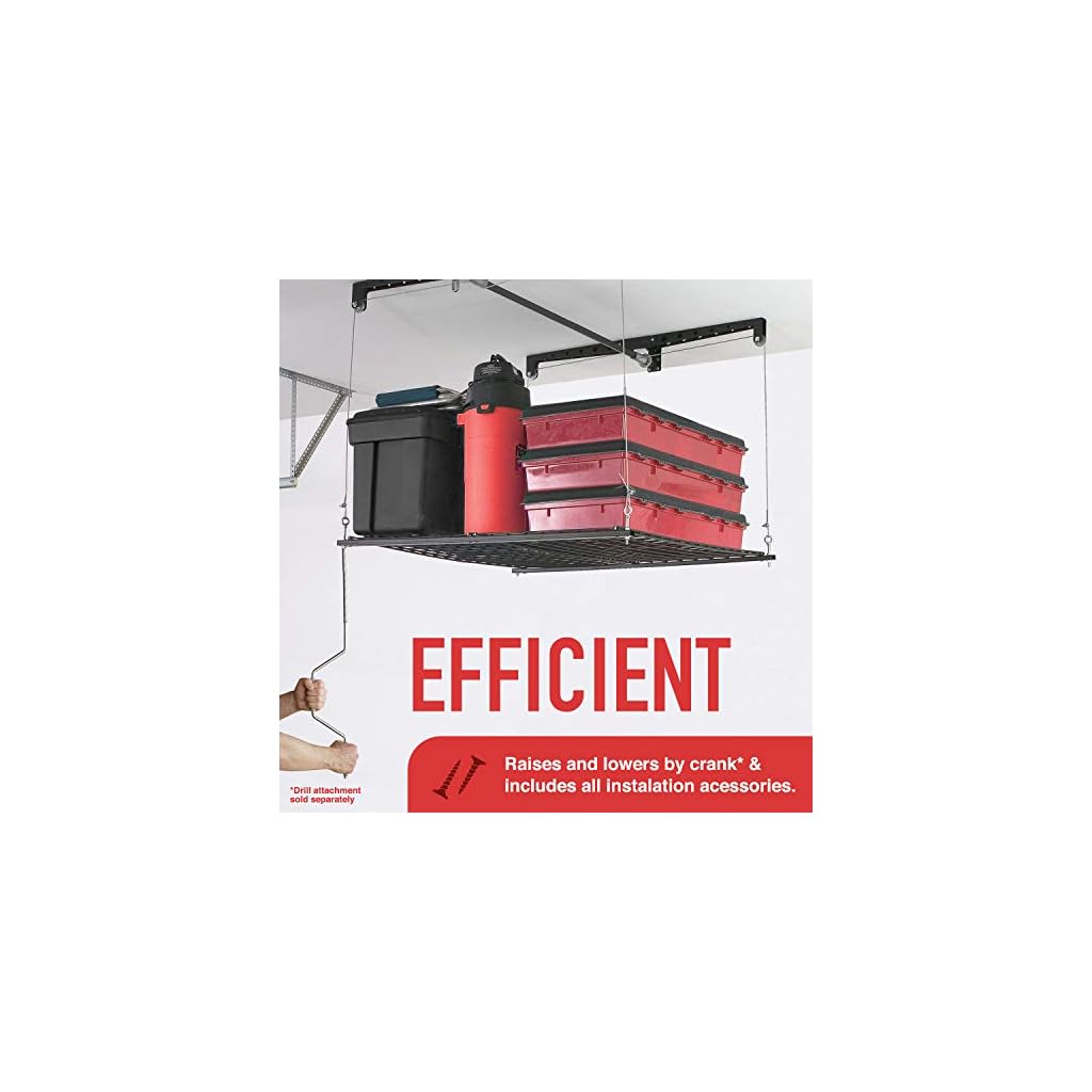 Racor PHLR, Garage Ceiling Storage Rack Lift The Best Winch