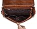 ECOSUSI Faux Leather Vintage Small Messenger Purse School Satchel Bag Coffee