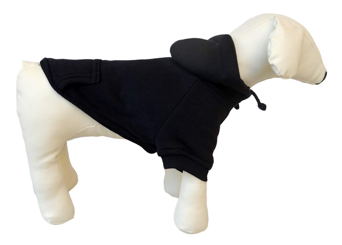 Lovelonglong Pet Clothing Clothes Dog Coat Hoodies Winter Autumn Sweatshirt for Small Middle Large Size Dogs 11 Colors 100% Cotton 2018 New (M, Black) — image 1