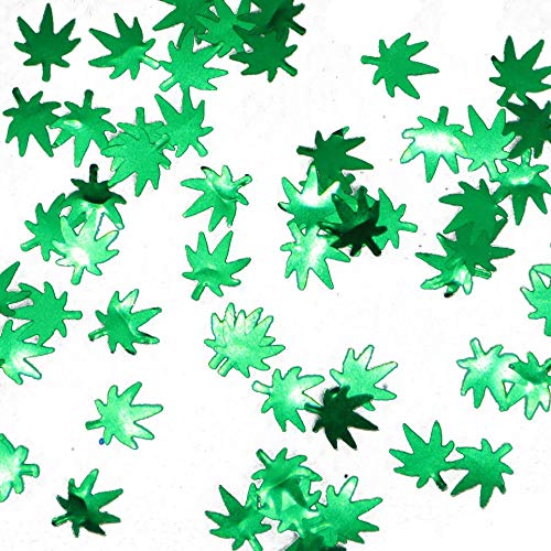 image for Electric Bliss Beauty 10 Grams - Green Weed Leaf Holographic Cosmetic 
