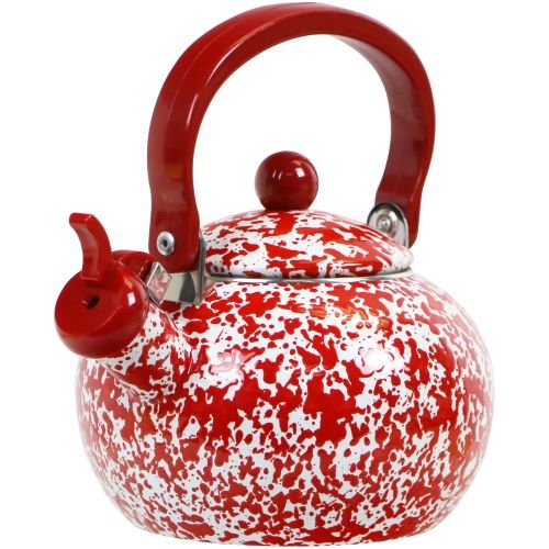 Top 10 Best Tea Kettles Stovetop Whistling Red Top Reviews No Place
