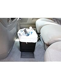 COSMOSS cesta de residuos de vehículo para latas y basura, contenedor de residuos de plástico de calidad, extra grande, 1 galón