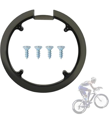 Lot De 2 Protections De Chaîne Pour Pédalier 46-48T – Résine Plastique, 9,1 Cm, Marron Transparent, Pour VTT Et Vélos Pliants