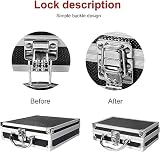 cypreason Aluminium Tool Box Foam Filled Shockproof Storage Case Home Office view 4
