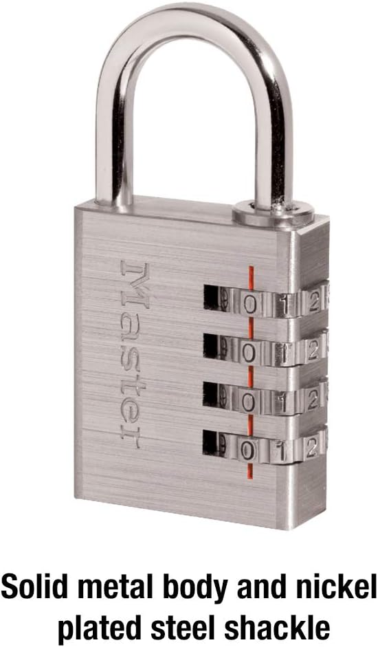 Master Lock 643D Set Your Own Combination Padlock, 1 Pack - Door Lock Replacement Parts - 