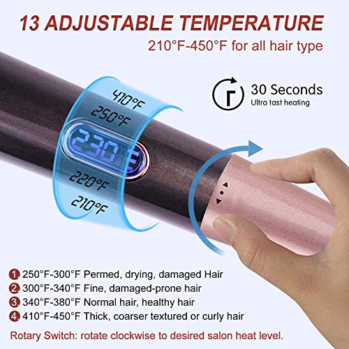 Hair Straightener 2-in-1 Curling Irons Tourmaline Ceramic Twisted Flat Iron Fast Heating-up with Adjustable Temperature&60mins Auto Shut Off,Hair Styling Tools for All Types - Thumbnail 2