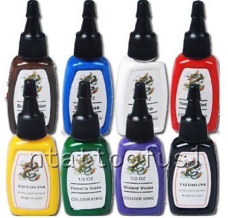 8 Color Tattoo Ink 15ml(1/2oz) Each Tattoo Pigment High Quality Tattoo Supplies Tattoo Products MGI-6