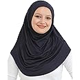 Prien Plain Ready To Wear Hijab for Women, Muslim Instant Turbans, Soft Jersey Scarf, Islamic Clothes, Long Hijabs, Abaya