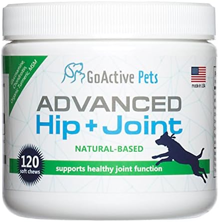 Glucosamine For Dogs - Advanced Hip and Joint Supplement with Glucosamine, Chondroitin, MSM, and Turmeric - Supports Healthy Cartilage, Joint Function And Relieves Pain -120 Soft Chews