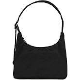 FASTFAIRY Nylon Shoulder Bag: Lightweight Adjustable Strap | Tote Purse Handbag Fashion Structured Slouchy Design Interior Zip 2 Pocket Commuter Colleage Work Everyday
