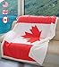 Tirrinia Canadian Flag Sherpa Throw Blanket, Super Cozy Fleece Plush Throw TV Blankets Reversible for Bed or Couch 50