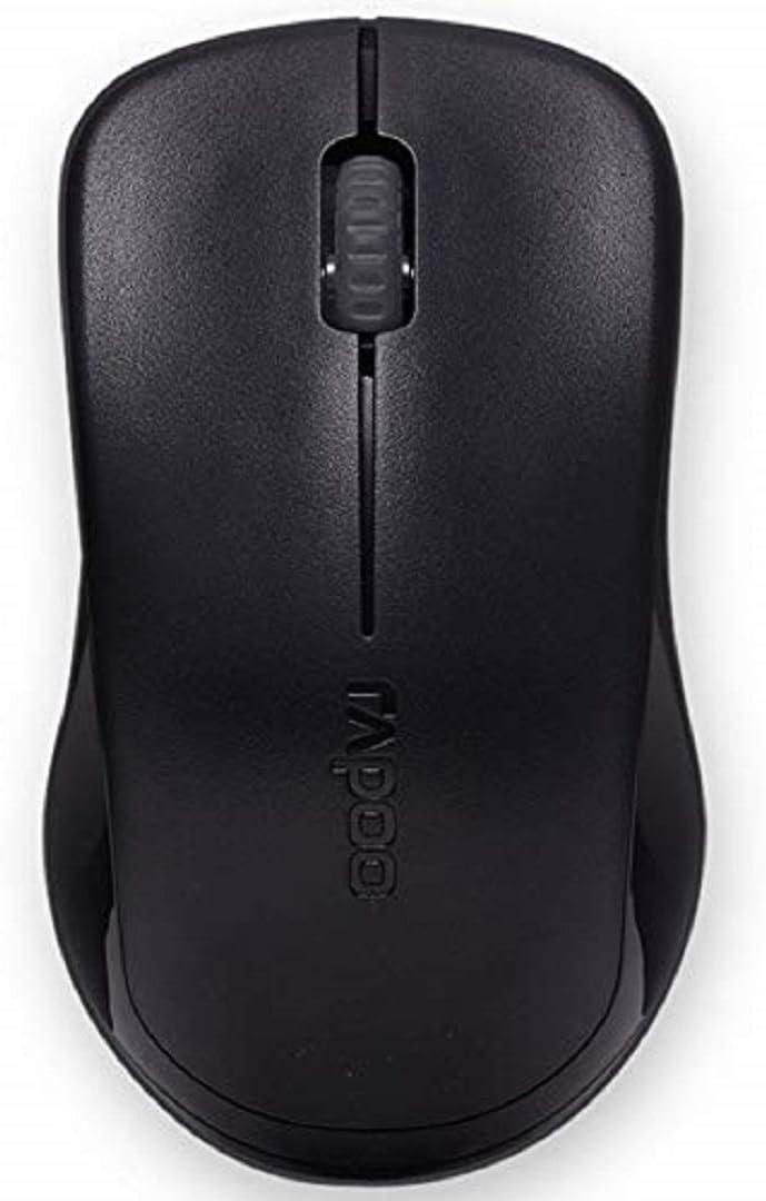 Rapoo 1620 2.4GHz Wireless Optical Mouse, Black, Regulär - Image 3