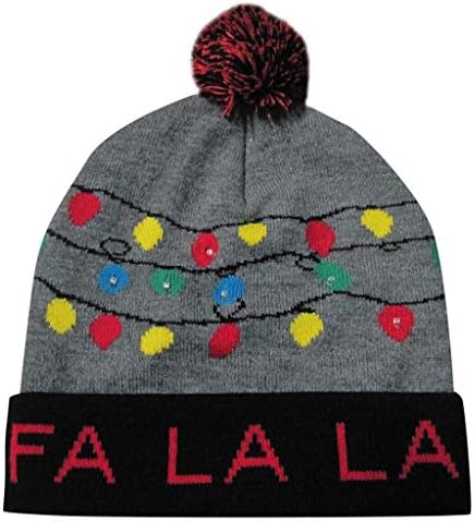 Succper Christmas hat LED Light Up Hat Beanie Knit Cap, Colorful Lights Xmas Beanie Unisex Winter Snow Sweater Ugly Holiday Party Cap