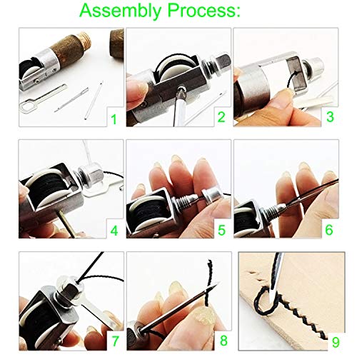 Sewing Awl Kit,Knoweasy Handmade Leather Sewing Machine,Fabric Sewing