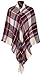 Simplicity Women's Large Pashmina Plaid Fringe Scarf, Pink