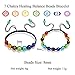 Leefi 7 Chakra Stone Crystal Reiki Prayer Healing Balance Round Braided Rope Beads Bracelets