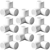 ANPTGHT 1-1/2&ldquo; Tee PVC Fitting 3 Way Elbow Connector Furniture Grade 8 Pack | 90 Degree Elbow Side Outlet, PVC Corner Fittings for Building Furniture Greenhouse Shed Pipe Fittings Tent Connection