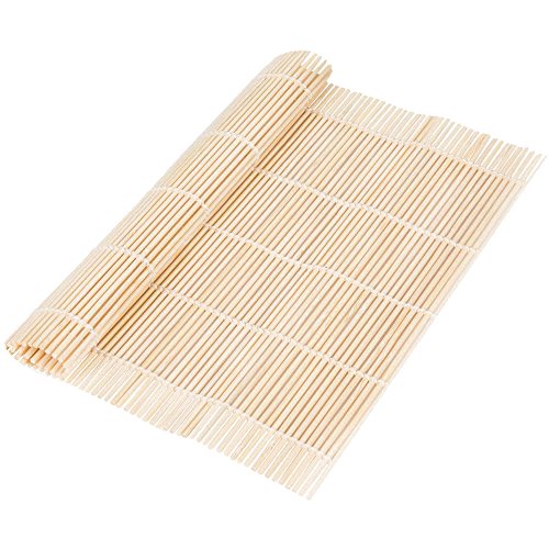 Rounded Bamboo Sushi Rolling Mat light brown