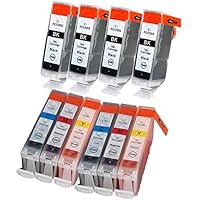Supply Guy 10 Cartucce Compatibile Con Canon PGI-5 CLI-8 Multipack Per IP4200 IP4200 Series IP4200X IP4300 IP4500 IP4500 Series IP4500X IP5200 IP5200R IP5200 Series IP5300 MP500 MP530