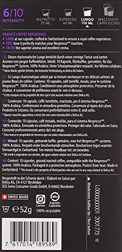 Café Royal Lungo Classico 10 Nespresso®* kompatible Kapseln (aus Aluminium, Intensität 6/10), 1er Pack (1 x 10… – Bild 3