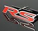 3D Hot Red RS Metal Hood Front Grille Grill Race Running Badge Emblem Decal