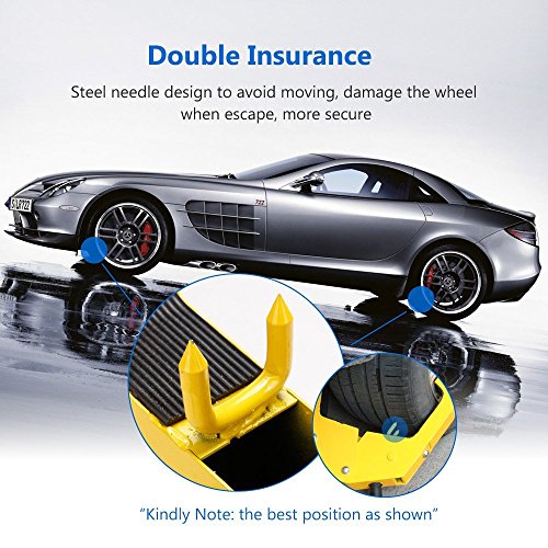 Car Wheel Lock Heavy-duty Anti Theft Tire Lock Clamp Boot Tire Claw Parking Car Truck RV Boat Trailer Motorcycle(4.5T) - Thumbnail 4